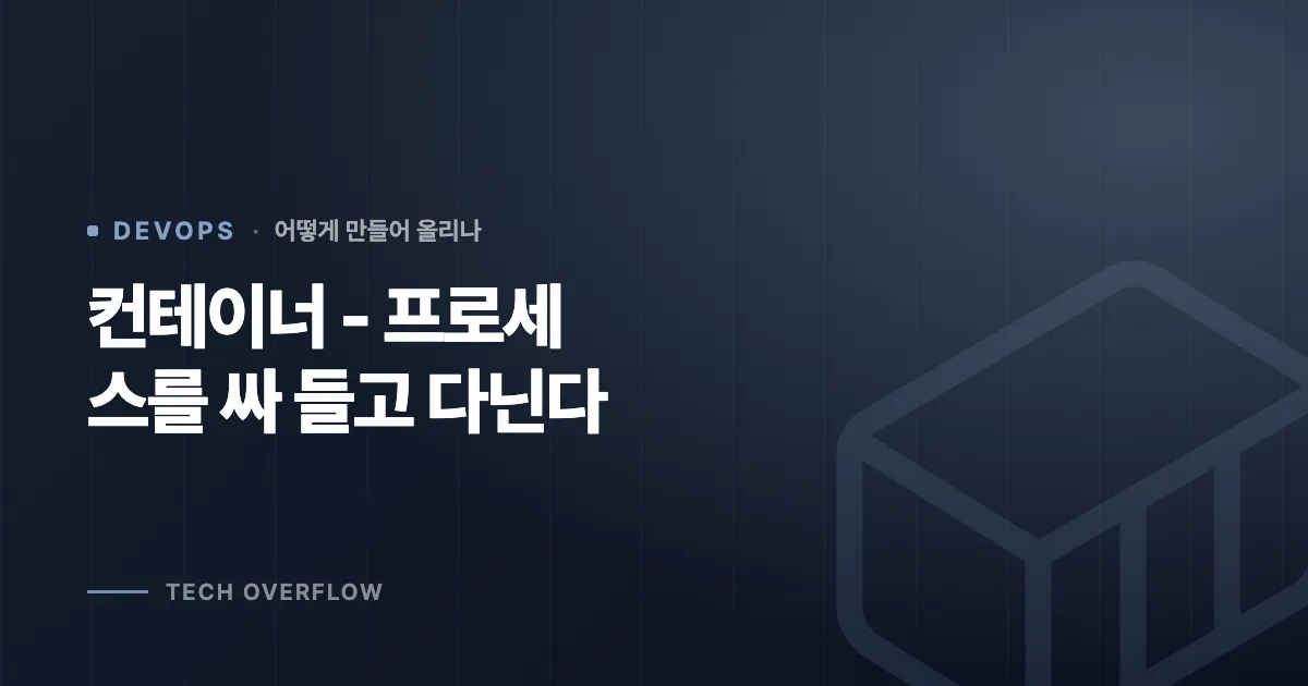 컨테이너 - 프로세스를 싸 들고 다닌다