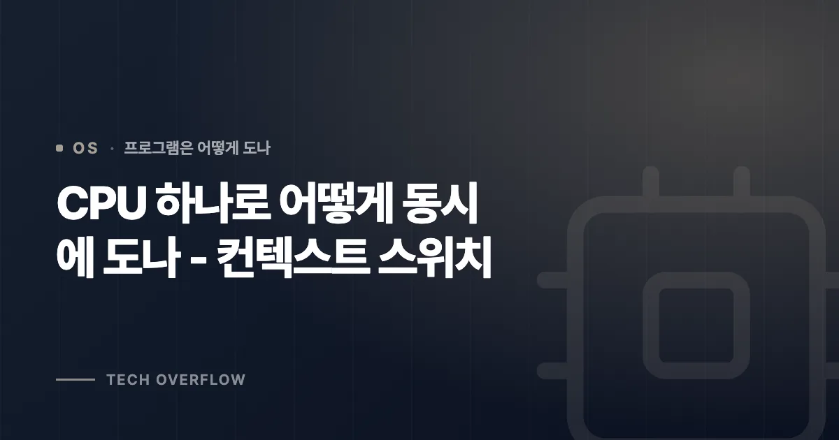 CPU 하나로 어떻게 동시에 도나 - 컨텍스트 스위치