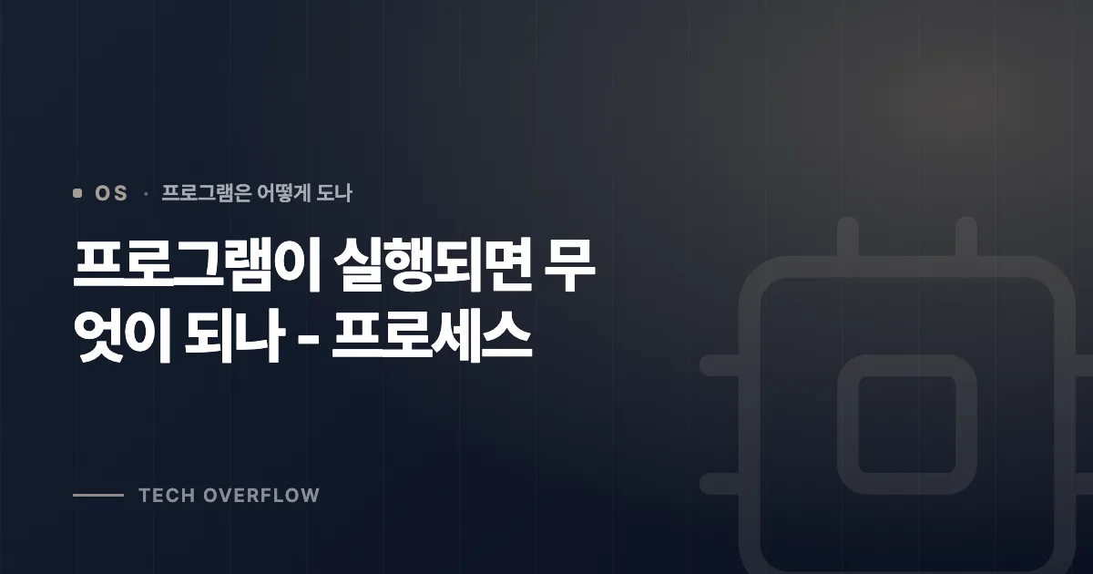 프로그램이 실행되면 무엇이 되나 - 프로세스