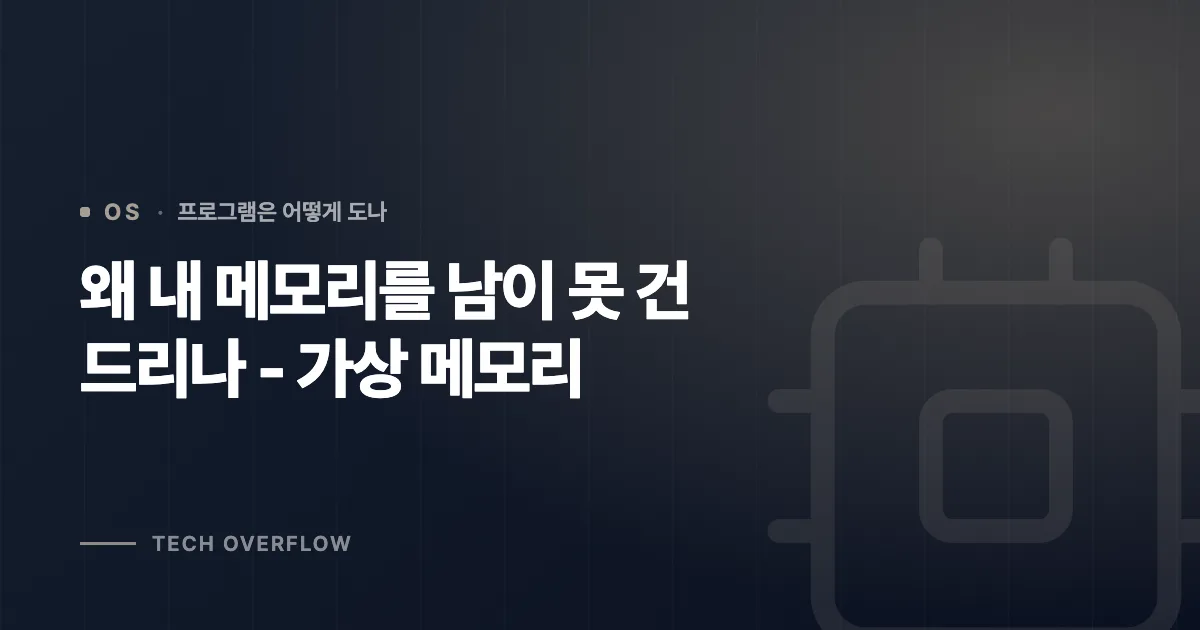 왜 내 메모리를 남이 못 건드리나 - 가상 메모리