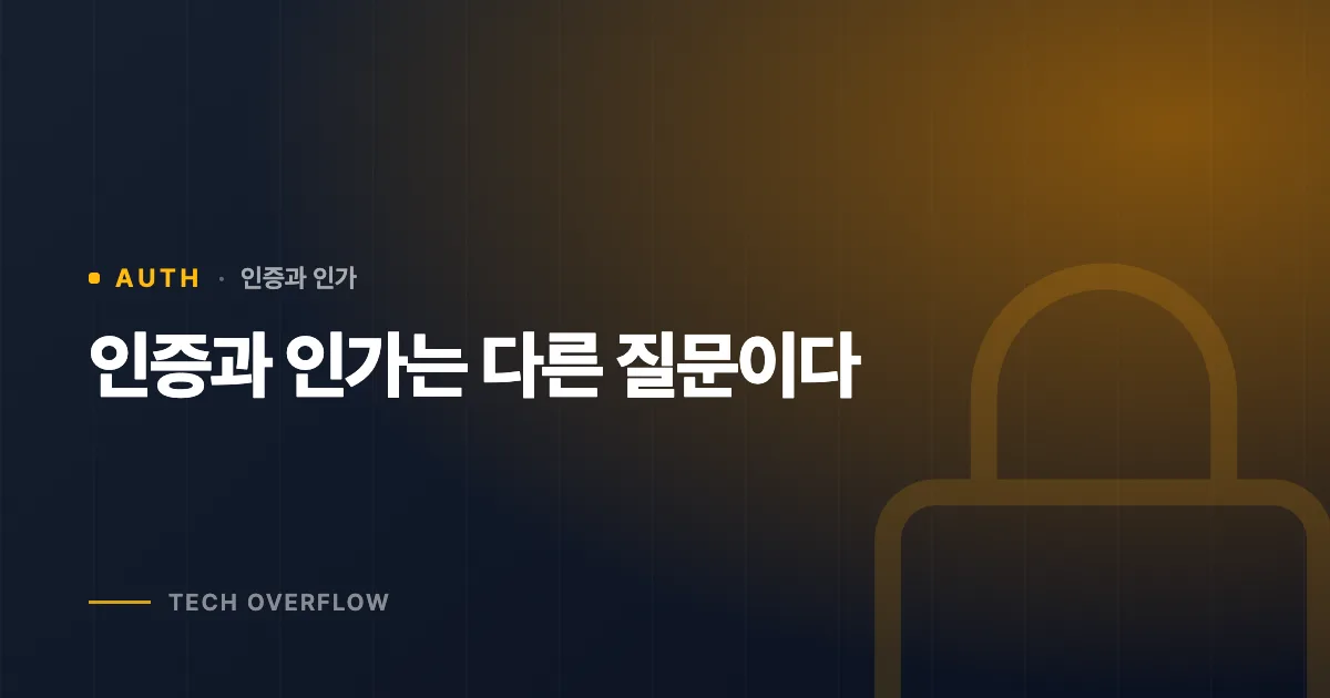 인증과 인가는 다른 질문이다