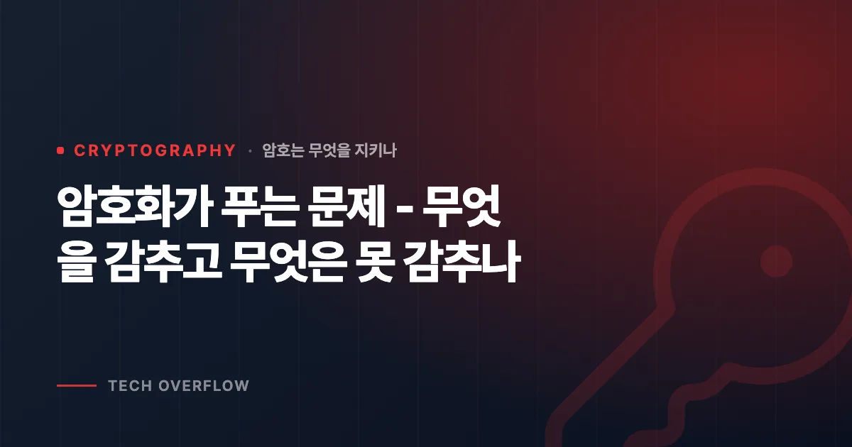 암호화가 푸는 문제 - 무엇을 감추고 무엇은 못 감추나