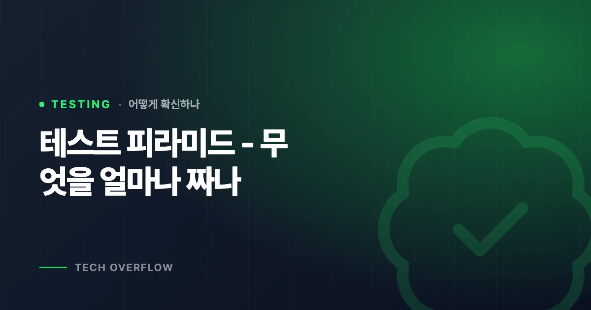 테스트 피라미드 - 무엇을 얼마나 짜나