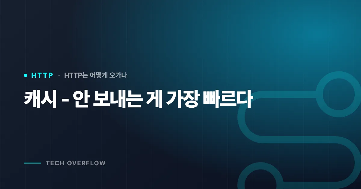 캐시 - 안 보내는 게 가장 빠르다